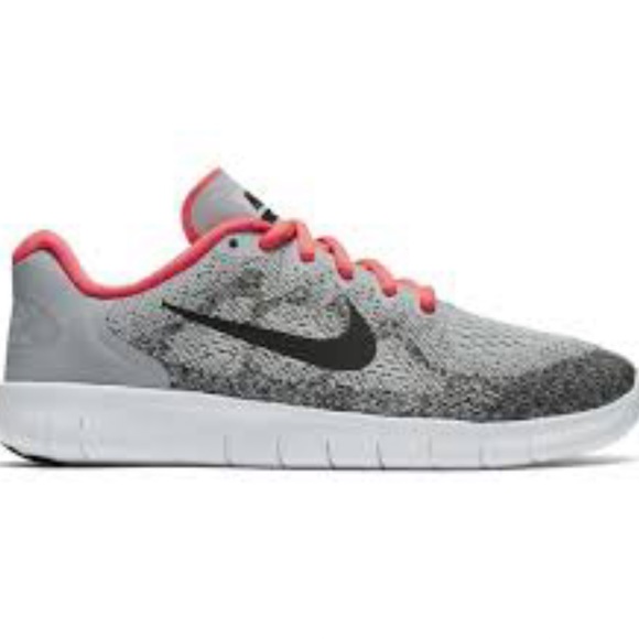 Nike Free RN Youth Wolf Grey & Racer Pink Running Shoes - Picture 10 of 10